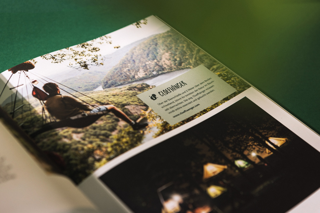 Nahaufnahme einer Innenseite des Saarland Magazins.